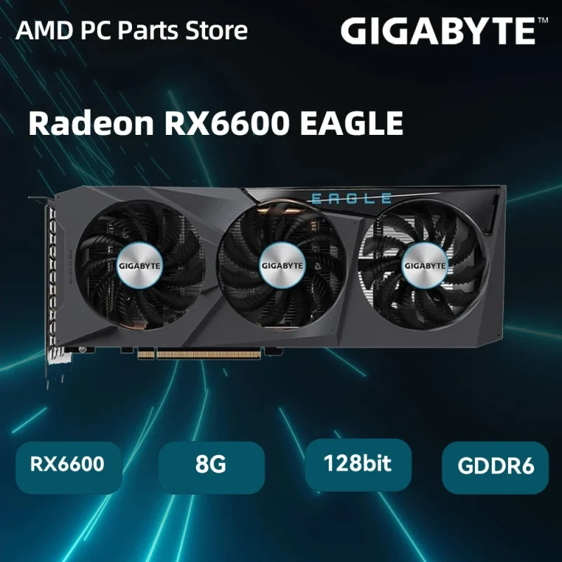 USED GIGABYTE Radeon RX6600 EAGLE 8G GDDR6