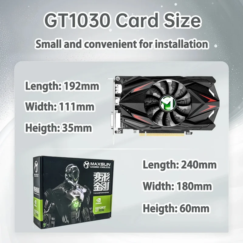 USED Gaming Graphic Cards GT 1030 Transformers 4GB DDR4 Nvidia