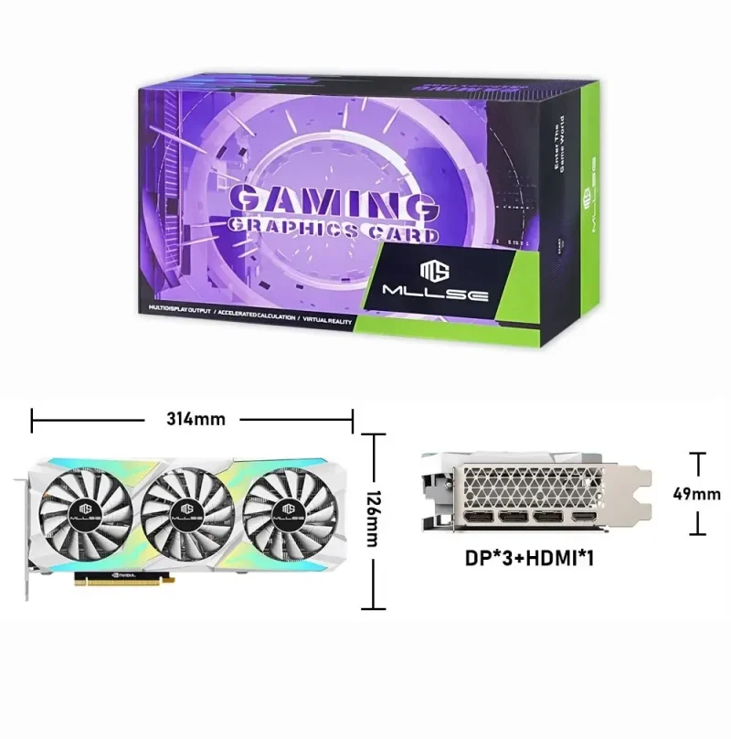 USED RTX 3080 10GB Graphics Card GDDR6X 320 Bit PCI-E 4.0×16 8+8Pin